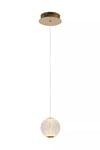 Cintra takpendel 1-lys 14 cm 2700K 5,7W Dimbar - Transparent/Messingfarget