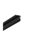 1m aluprofil CABI12 E - Svart anodiserad, hörn, LED-skena