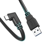 KIWI design Oculus Link Cable 16 Feet (5 Meters), USB 3.2 Gen 1 Type-C Cable Compatible for Oculus Quest 1 and Quest 2 Accessories, Black