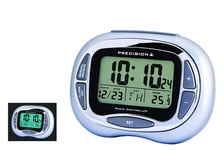Silver LCD Alarm Clock, Adults UK 7, EL Backlight, 24 Hour Display