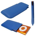 caseroxx Pouch for Apple iPod Nano 4G/5G in blue made of faux leather