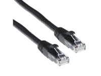 ACT Black 15 meter U/UTP CAT6A patch cable snagless with RJ45 connectors