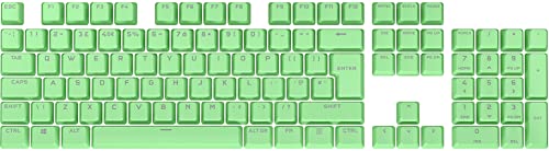Corsair PBT DOUBLE-SHOT PRO Keycap Mod Kit (Double-Shot PBT Keycaps, Standard Bottom Row Compatibility, Textured Surface, 1.5mm Thick Walls with Backlit Font, O-Ring Dampeners Included) Mint Green