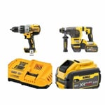 Dewalt DCK2033X2-GB 54v Cordless Combi Drill + Sds Rotary Hammer Drill Set