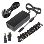 Maplin 90W 65W Laptop Charger Power Supply with 12 Interchangeable Plugs & 2.7m Cable for HP, Lenovo ThinkPad, Acer, Samsung, Sony, IBM, Compaq, Dell, Fujitsu, Gateway, Toshiba