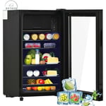Retrok - Mini-réfrigérateur de 76L, 6L+70L pour les glaçons, Fonctionnement silencieux, système de réfrigération à compresseur, économe en énergie,