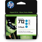 HP Ink Cartridge for DesignJet T210 T230 T250 712 3-pack 29-ml Cyan