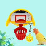 YiFeiCT Parrot Basket Bird Training Shooting Toy,Funny Parrot Birds Toys Mini Basketball Hoop Props Parakeet Bell Ball Chew Toy