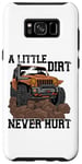 Coque pour Galaxy S8+ Vintage A Little Dirt Never Hurt, voiture tout-terrain, camion, 4x4, boue