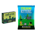 Zombie Kittens & Streaking Kittens Expansion Pack by - Card Games for Adults Teens & Kids - Fun Family Games - A Russian Roulette Card Game
