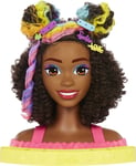 Barbie Doll Deluxe Styling Head with Color Reveal Accessories and Curly Brown Ne