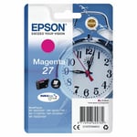 Original Epson 27, Alarm Clock Magenta Ink Cartridge, WorkForce WF-7720TWF T2703