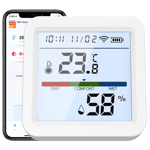 Tuya smart LCD temperatur og fuktighets-sensor innendørs hygro/termo-meter alarm Bluetooth Alexa Google