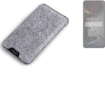 Felt case sleeve for Xiaomi POCO X5 5G grey protection pouch