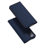 DUX DUCIS Case for Samsung Galaxy S20 FE, Slim Fit Flip Leather Magnetic Phone Case Cover with [Card Holder] [Kickstand] for Samsung Galaxy S20 FE (Deep blue)