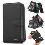Apple iPhone 12/12 Pro Zipper Wallet Case Black