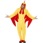 Smiffys Costume de poulet, tout-en-un avec capuche