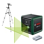 Laser lignes Quigo Green de Bosch avec trépied (laser vert pour une meilleure visibilité, boîtier en plastique recyclé)