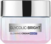 L'Oreal Paris Glycolic Bright Glowing Night Cream, 15Ml |Overnight Brightening C