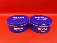 2x Nivea Moisturizing Body Creme Blue Tin Box Cream 250ml Each. Pack of 2