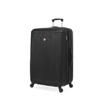 SwissGear 6297 Hardside Expandable Luggage with Spinner Wheels, Black, Checked-Large 27-Inch, 6297 Hardside Expandable Luggage with Spinner Wheels