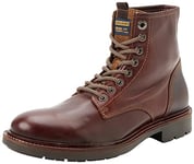 JACK&JONES Men's Jfwtanner Leather Boot Ankle, Brandy Brown, 9 UK