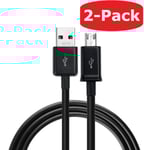 2-pack PS4 laddningskabel Playstation 4 handkontrollkabel 1.8M svart