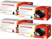 4 Non-OEM Toner Cartridge Set For HP Laserjet CP3525x CP3525 dn 504X 504A