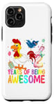 Coque pour iPhone 11 Pro Poulet de 2 ans pour 2ème anniversaire fille poulet fête