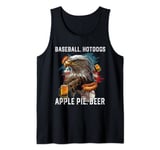 Baseball Hotdogs Apple Pie Beer Drinker Patriotic American Tank Top