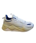 Puma RS-X Tech Mens Trainers White Blue Lace Up Casual Running Shoes 369329 03 Textile - Size UK 4.5