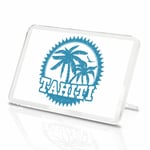 Tahiti Palm Tree Classic Fridge Magnet - Island in French Polynesia Gift #5541