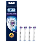 Oral-B Genuine 3D White Replacement Toothbrush Heads, Refills for Electric Toothbrush, Polishes to Remove Stains for Whiter Teeth, Pack of 4