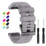 Newcool Compatible with Garmin Fenix 6X/6X Pro Bands 26MM Quickfit Soft Silicone Watch Strap for Fenix 5X/5X Plus/Fenix 3 Smartwatch Replacement Wristband + 10pcs Colorful Dust Plug
