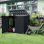 Keter Garden Storage Cabinet Anthracite and Grey Outdoor Shed Organiser Chest vi