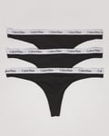 Calvin Klein 3-pack Thong Black - XS