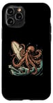 Coque pour iPhone 11 Pro Planche de surf Octopus Kraken Surf Board Ocean Surfer