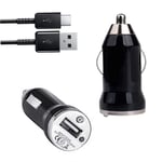Galaxy A21s/A21/A12/A22 5G/A42 5G/A41/A40 Type C Charger Single Port Type C USB Data Cable Car Charger Mobile Phone Car Auto Charge Travel Charger Cigarette Lighter Adapter For Samsung Galaxy A21s/A12
