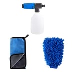 Nilfisk Car Wash Kit - C&C Coupling - Wash Mitt + Microfibre Towel + Super Foam Sprayer -Pressure Washer Accessories