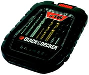 Black & Decker Screwdriver and Drill Bit Mixed Accessory Set 16 Piece