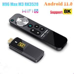 H96 Max M3 TV Stick RK3528 TV Box Android 13 2G 16G WiFi6 BT5.0 4K 60fps HDR Box