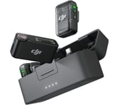 DJI Mic 2 (2 TX  1 RX  Charging Case) Wireless Microphone Kit - Black, Black