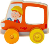 HABA - Camion poubelles à rouler - Jeu d'éveil - Jouet en bois - 10 mois et plus - 306364