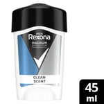 Rexona Déodorant Homme Anti-transpirant Maximum Protection Clean Scent - Le Stick De 45ml