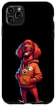 iPhone 11 Pro Max Irish Setter Dog Cool Jacket Outfit Dog Mom Dad Case