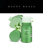 Green Tea Mask Stick Facial Cleansing Oil Acne Blackhead Control Deep Clean 2Pcs