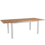Lyon matbord ljusgrå/teak 152-210x92 cm