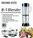 Kitchen Genie 8-in-1 Blender 250W KG-B-8-1 Chopper Mixer Whipper Grinder Juicer