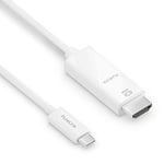 PureLink Câble USB-C vers HDMI haute vitesse, 4K Ultra HD 60 Hz, connecteurs plaqués or, 1,50 m, blanc