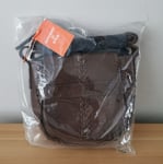 Superdry Womens Hood Saddle Crossbody Small Bag 100% Buffalo Leather - NEW